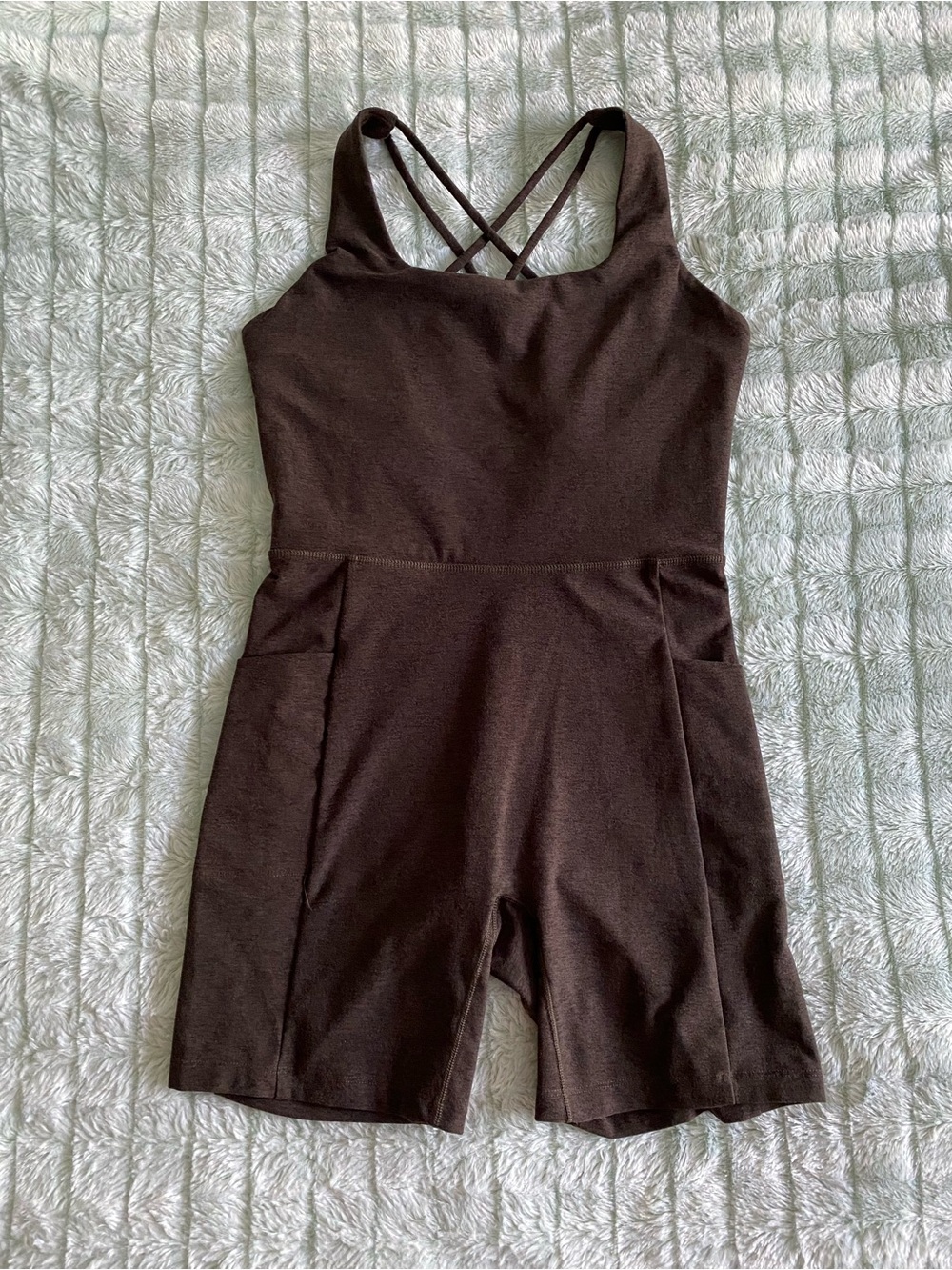 CALIA Brown Crossback One-Piece Bodysuit/Romper — Small